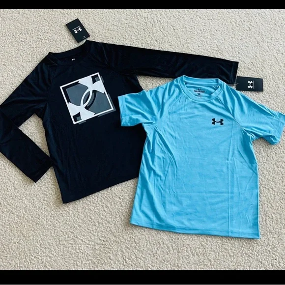 Bundle NWT Under Armour Boys Tees and Shorts XS